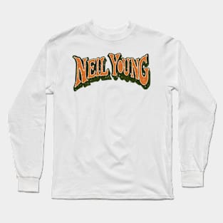 Neil Young - Typography Long Sleeve T-Shirt